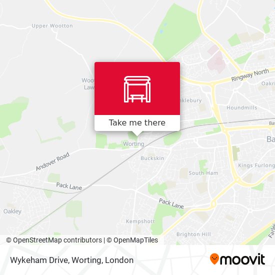 Wykeham Drive, Worting map