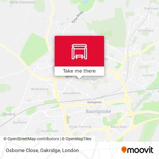 Osborne Close, Oakridge map