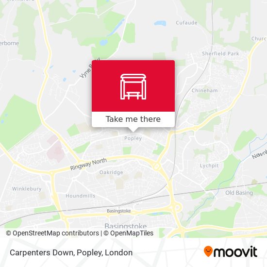 Carpenters Down, Popley map