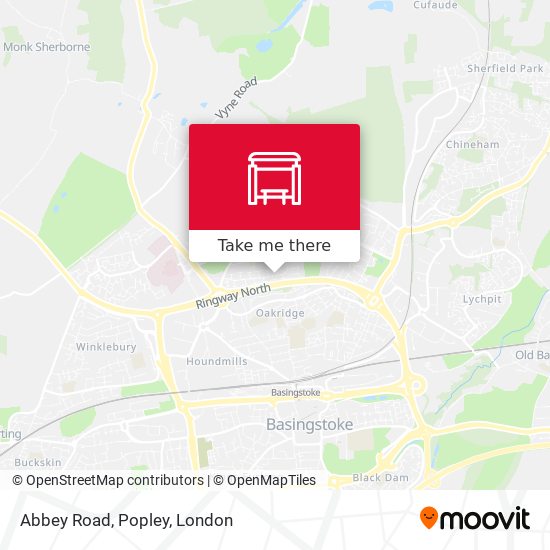 Abbey Road, Popley map