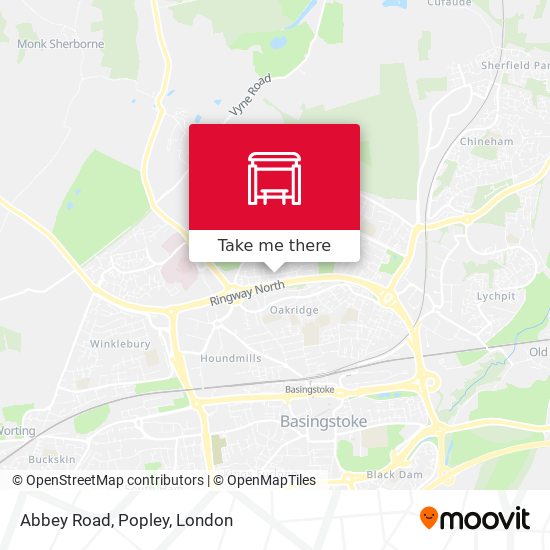 Abbey Road, Popley map