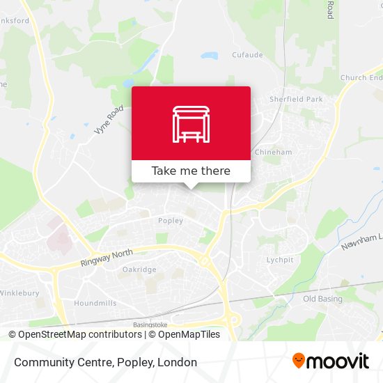 Community Centre, Popley map