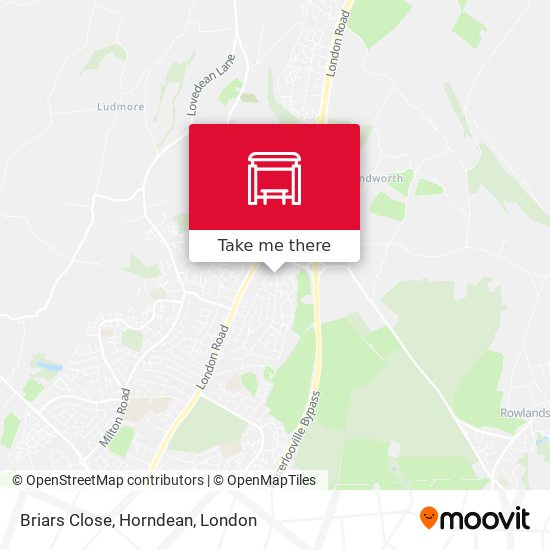 Briars Close, Horndean map