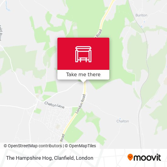 The Hampshire Hog, Clanfield map