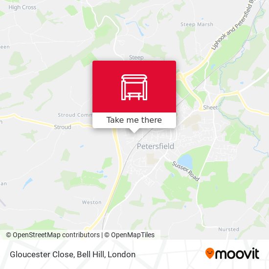 Gloucester Close, Bell Hill map