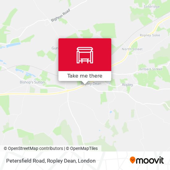 Petersfield Road, Ropley Dean map