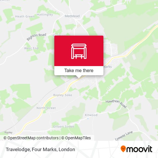 Travelodge, Four Marks map