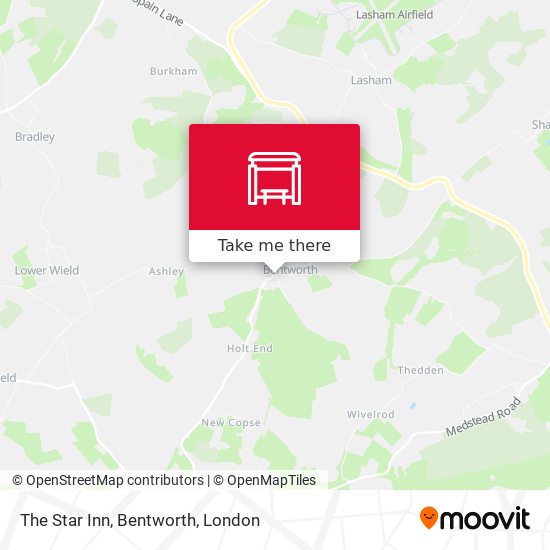 The Star Inn, Bentworth map