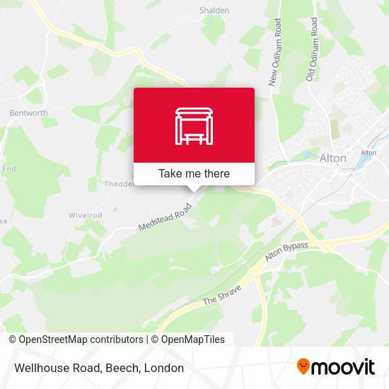 Wellhouse Road, Beech map