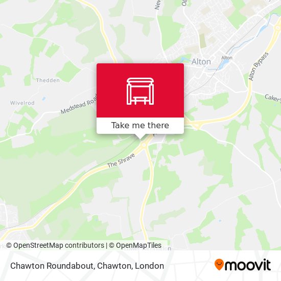 Chawton Roundabout, Chawton map