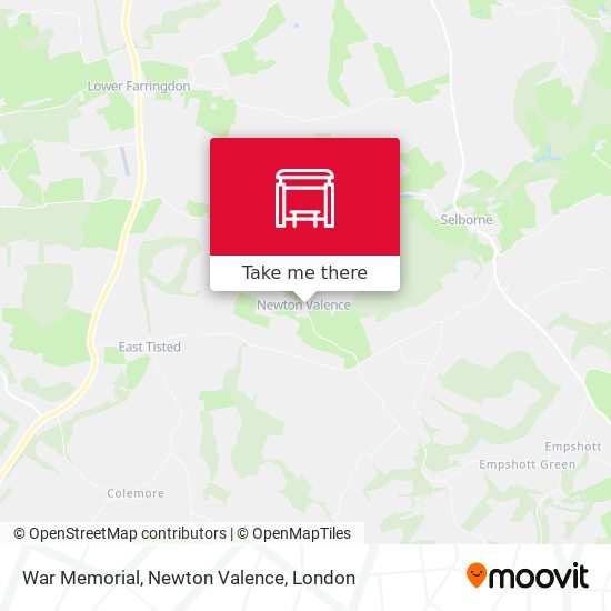 War Memorial, Newton Valence map