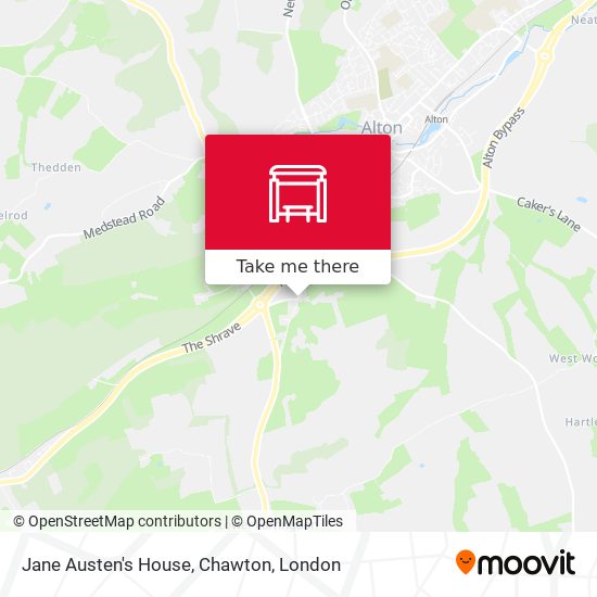 Jane Austen's House, Chawton map