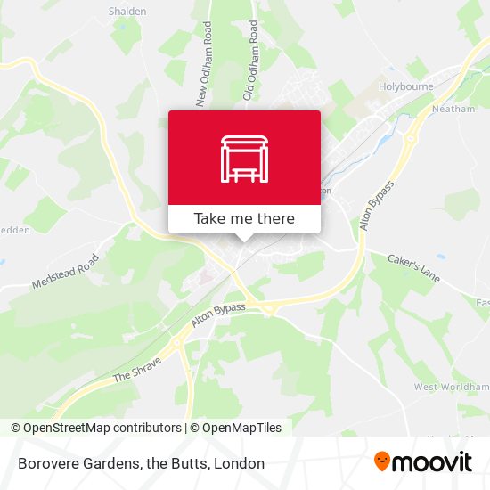 Borovere Gardens, the Butts map