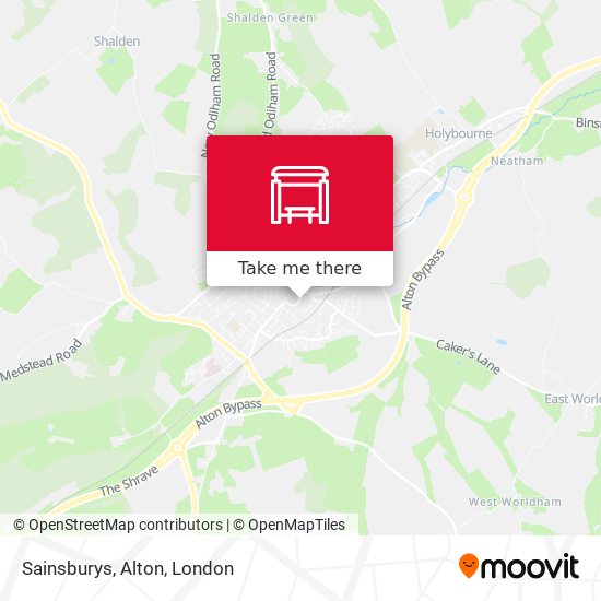 Sainsburys, Alton map
