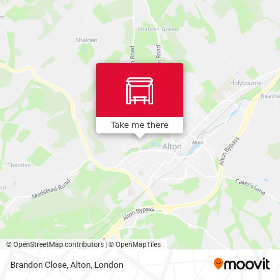 Brandon Close, Alton map