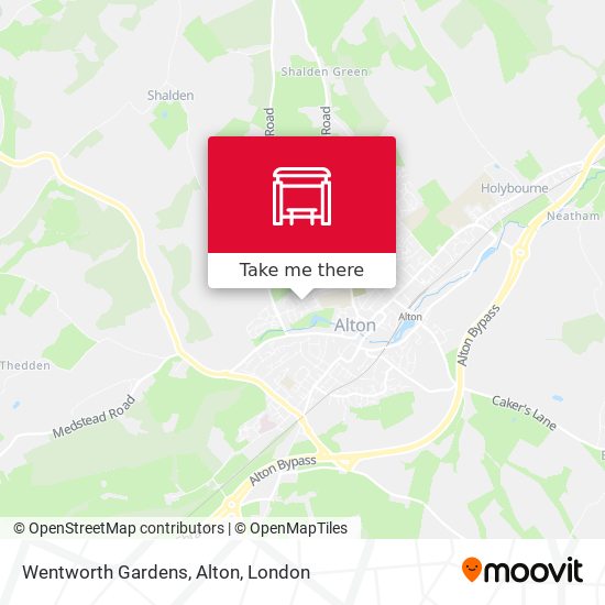 Wentworth Gardens, Alton map