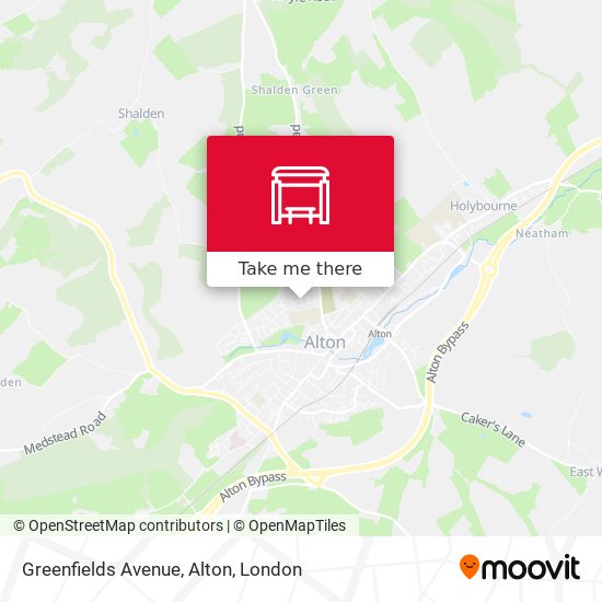 Greenfields Avenue, Alton map