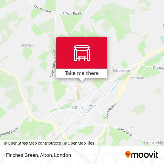 Finches Green, Alton map