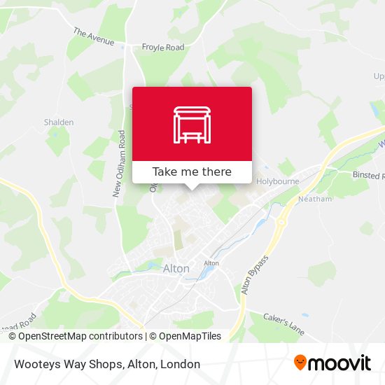 Wooteys Way Shops, Alton map