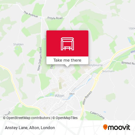 Anstey Lane, Alton map