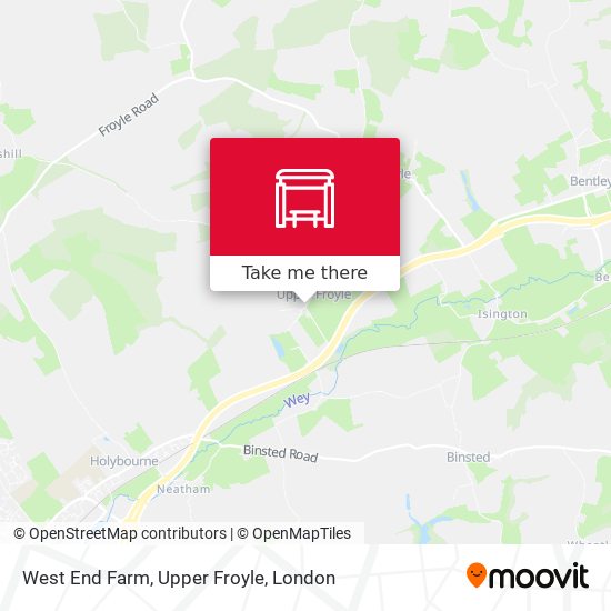 West End Farm, Upper Froyle map