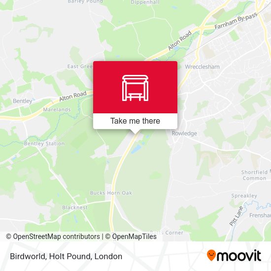 Birdworld, Holt Pound map