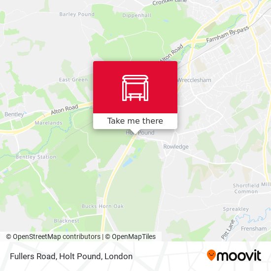 Fullers Road, Holt Pound map