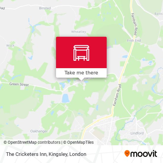 The Cricketers Inn, Kingsley map