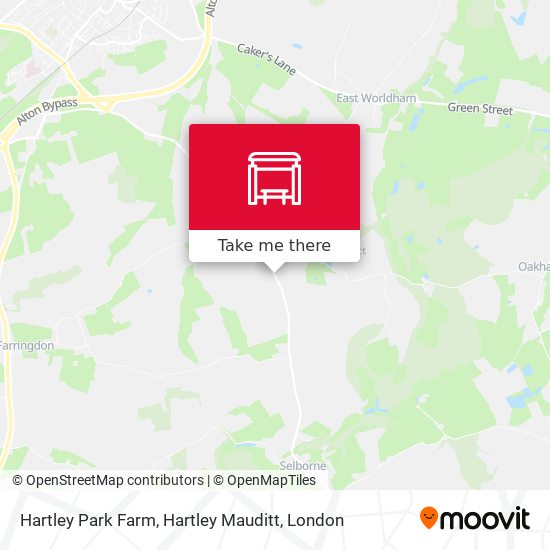 Hartley Park Farm, Hartley Mauditt map