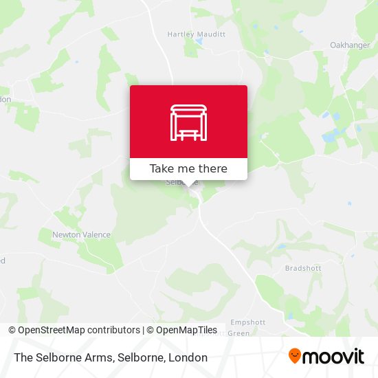 The Selborne Arms, Selborne map