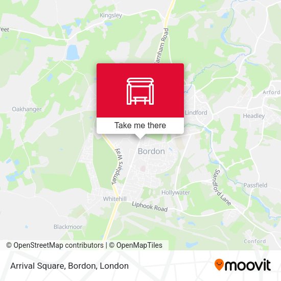 Arrival Square, Bordon map