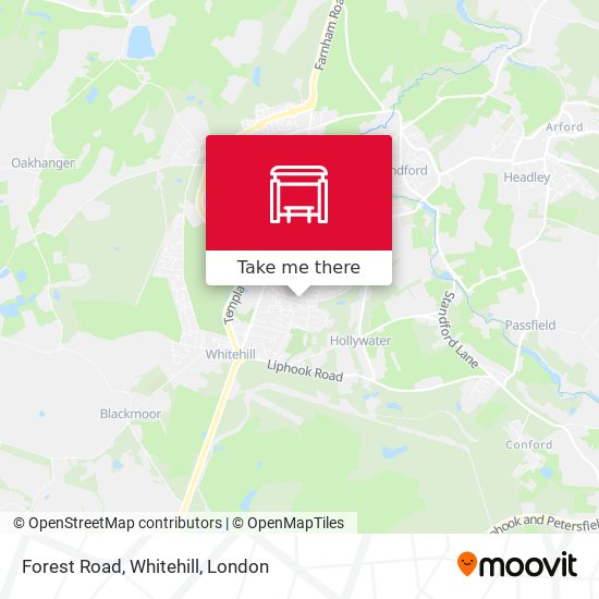 Forest Road, Whitehill map