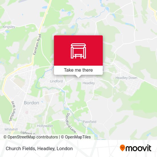 Church Fields, Headley map