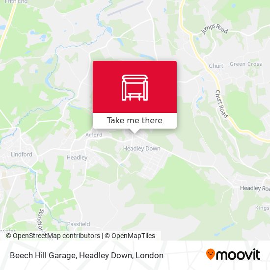 Beech Hill Garage, Headley Down map