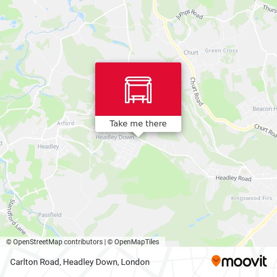 Carlton Road, Headley Down map