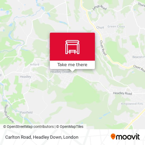 Carlton Road, Headley Down map