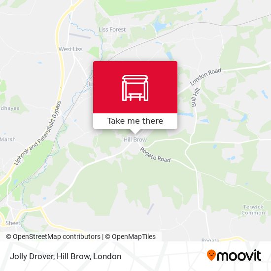 Jolly Drover, Hill Brow map