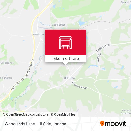Woodlands Lane, Hill Side map