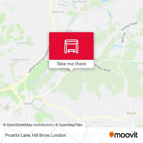Pruetts Lane, Hill Brow map