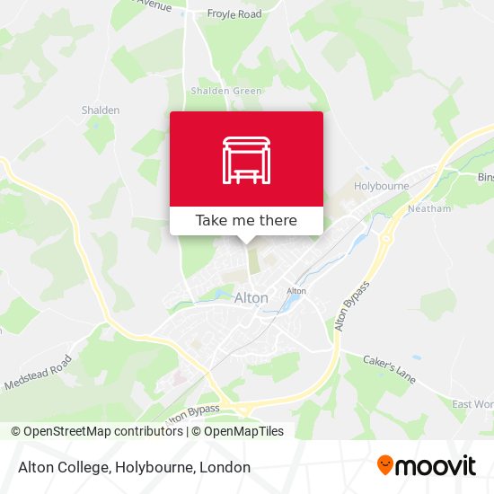 Alton College, Holybourne map