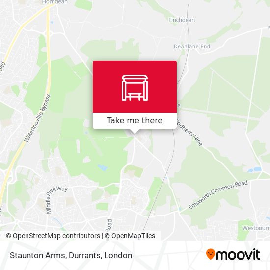 Staunton Arms, Durrants map