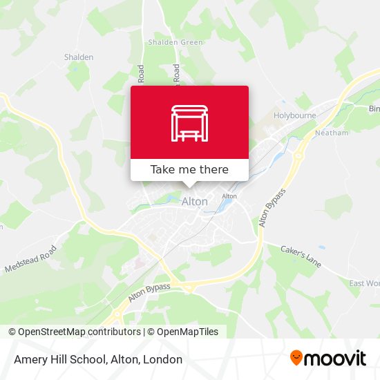 Amery Hill School, Alton map