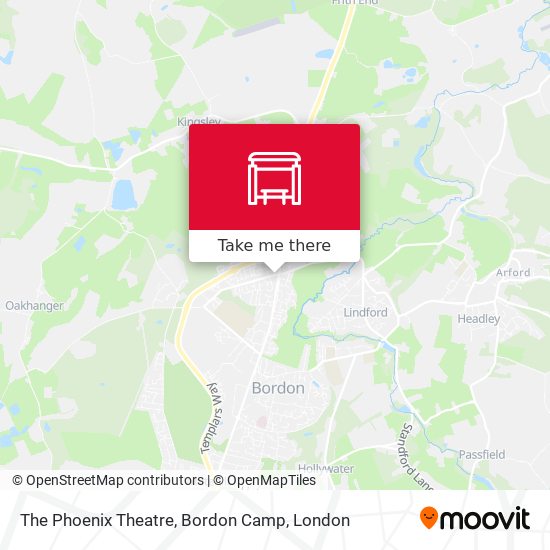 The Phoenix Theatre, Bordon Camp map