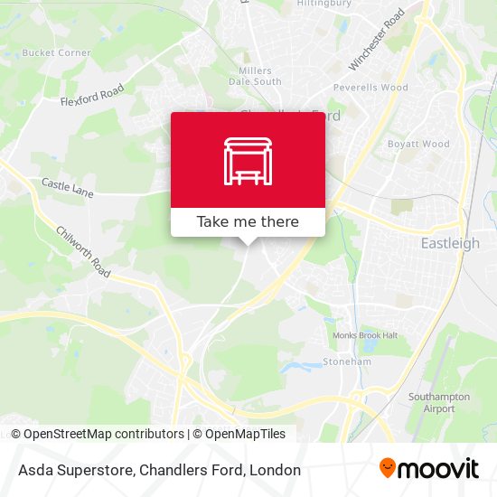 Asda Superstore, Chandlers Ford map