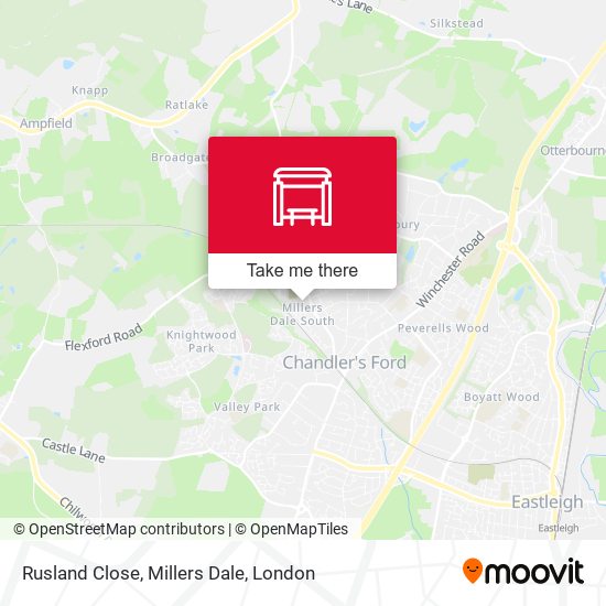Rusland Close, Millers Dale map