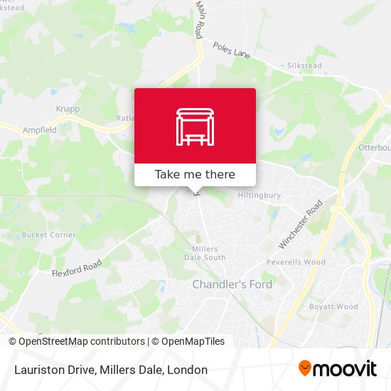 Lauriston Drive, Millers Dale map