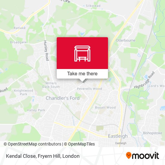 Kendal Close, Fryern Hill map
