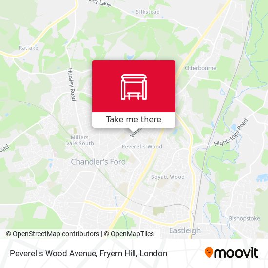 Peverells Wood Avenue, Fryern Hill map
