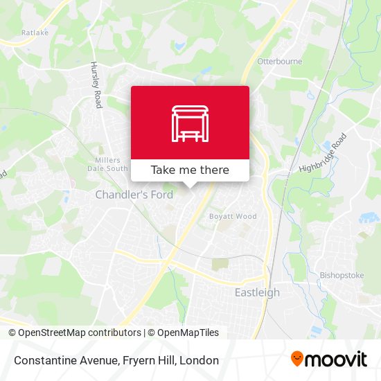 Constantine Avenue, Fryern Hill map