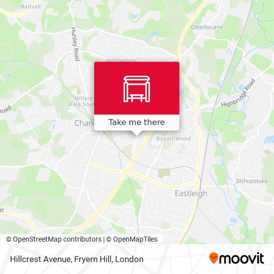 Hillcrest Avenue, Fryern Hill map